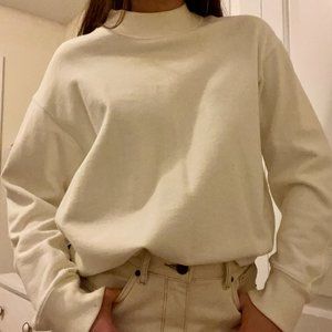 Uniqlo U collection mid collar sweatshirt white